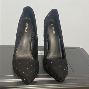 Express Women's Black Studded Heels